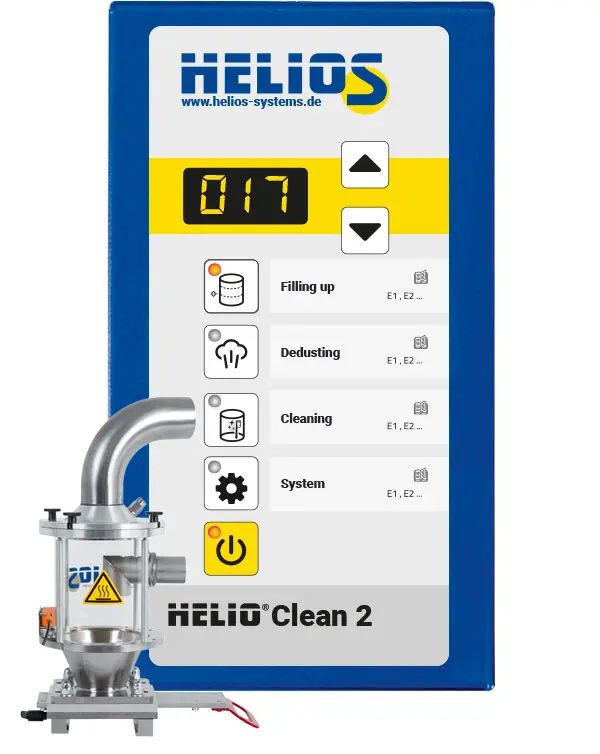 HELIOclean 2 – Compressed air conveying unit with dedusting function for one component