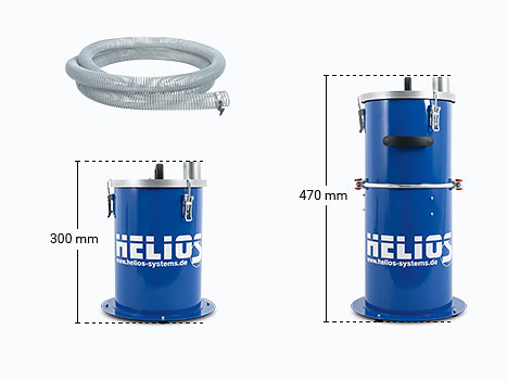 Entstaubungsgerät Helioclean 2 Staubabscheidung