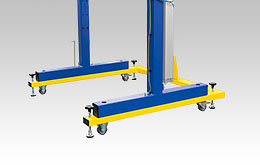 Movable frame for Oktomat® big bag and octabin discharging stations as portal version